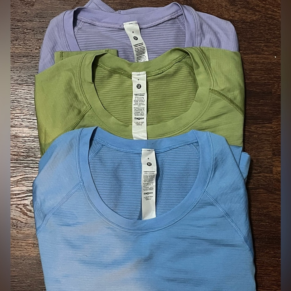 Lululemon Swiftly Tech 2.0 Long Sleeve *hip length (Lot of 3) Size 8 Women’s NWT